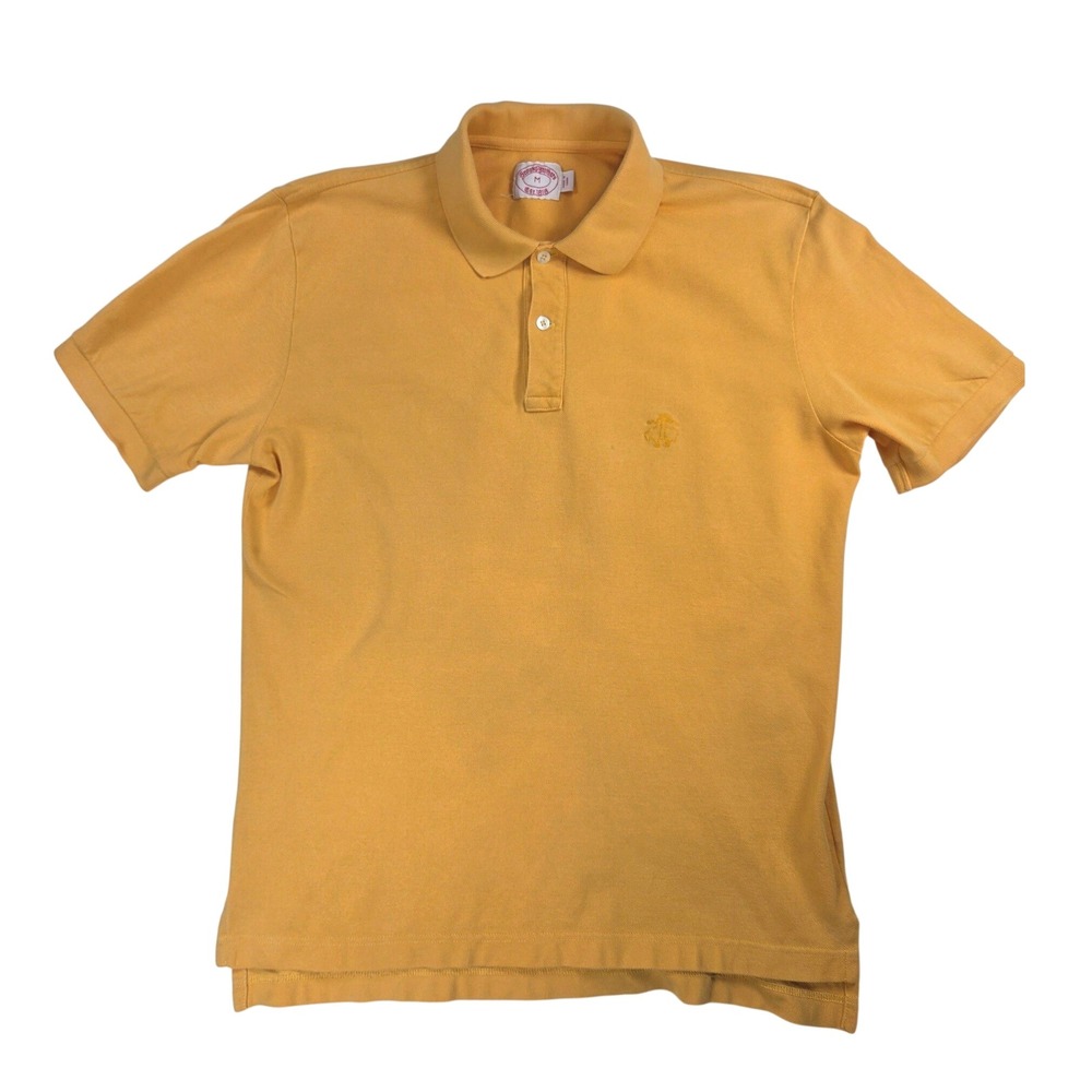 Brooks Brothers Yellow Collared Two Button Polo Short Sleeve Men's Size M Casual